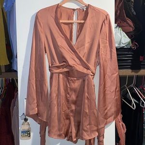 Pink silk romper Charlotte Russe